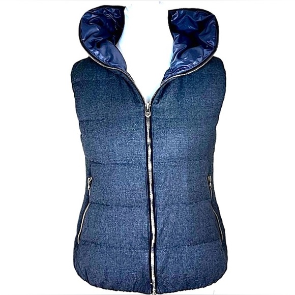 DUVETICA x F. LLI CERRUTI Cashmerelight Vest Size 40 EU Gray Designer Outdoor - Picture 1 of 14